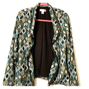 Christopher Banks Multicolor Tapestry Blazer -370-